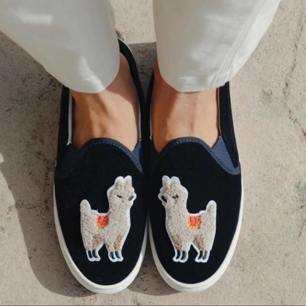 Soludos Velvet Llama Sneaker Size 7.5